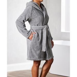 Lacoste Home Fairplay Bath Robe Gray 100% Cotton Size S / M